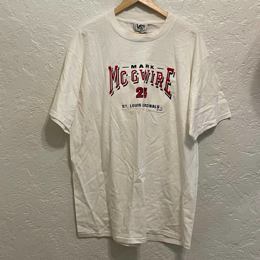 Lee Sports Nutmeg Mills Stitched Mark McGwire St. Louis Cardinals Vintage Tee XL